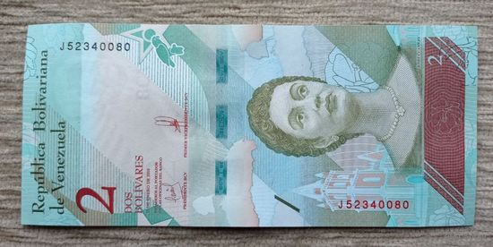 Werty71 Венесуэла 2 боливара 2018 UNC банкнота