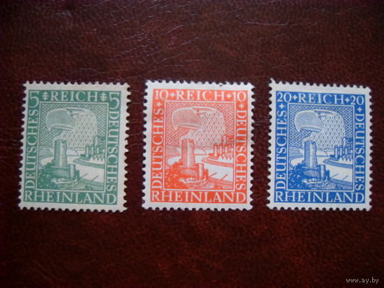 Mi.372-374 Рейх. Германия. 1925 (mi.8 euro)