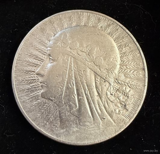 10 злотых 1932 г. Полония. Ядвига.  Польша.  Серебро