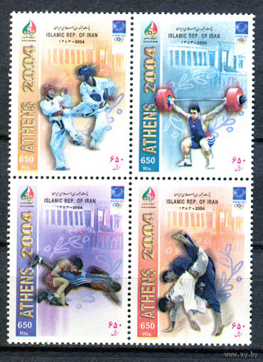 Иран - 2004г. - Олимпийские игры - 4 марки - сцепка - полная серия, MNH [Mi 2968-2971]. #O-Se-Z-1-8