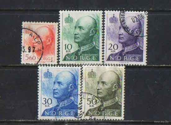 Норвегия 1992-4 Харальд V Стандарт #1086,1100,1131-2,1169