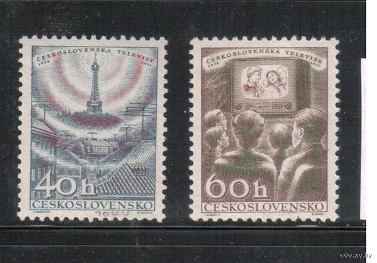 Чехословакия-1957,(Мих.1044-1045) ** , Телевидение(полная серия)