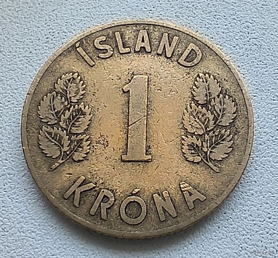 Исландия 1 крона 1946  7-14-26