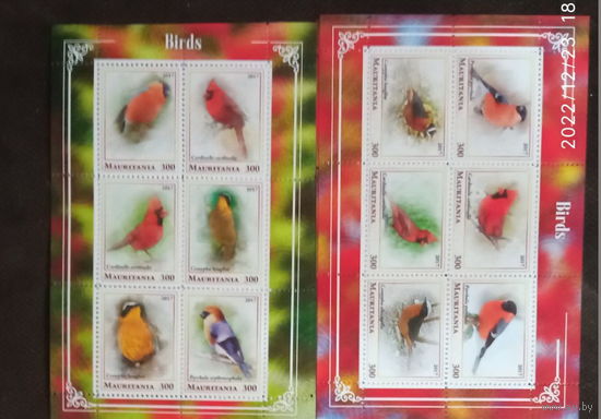 СЕРИЯ Блоков птицы   фауна  MNH