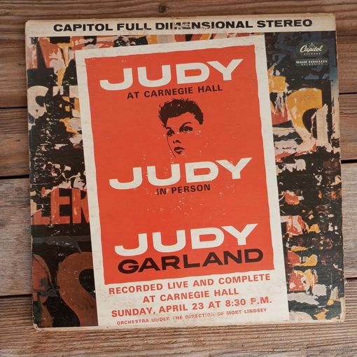 Judy Garland - Judy at Carnegie Hall - Capitol, USA - 2 пл-ки - 1961 г.