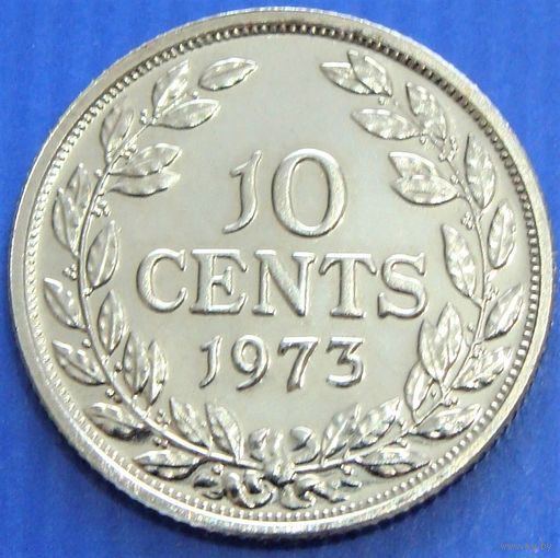 Либерия. 10 центов 1973 год  KM#15a.2  Тираж: 11.000 шт