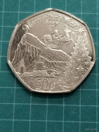 Гибралтар 50 пенсов 2025 г. Рождество