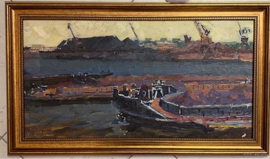 Дорошевич Ф.И "В Калининграде". Холст, масло, картон. Размер 36х65 см.без рамы.