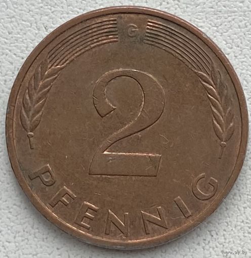 Германия 2 пфеннига 1992 г. G