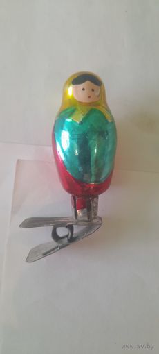 ЕЛОЧНАЯ ИГРУШКА МАТРЕШКА ВРЕМЕН СССР