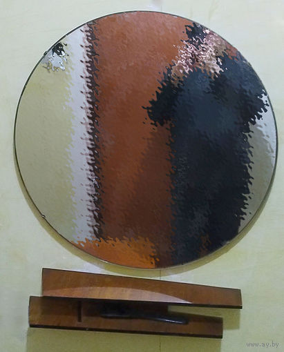 Зеркало круглое + полочка