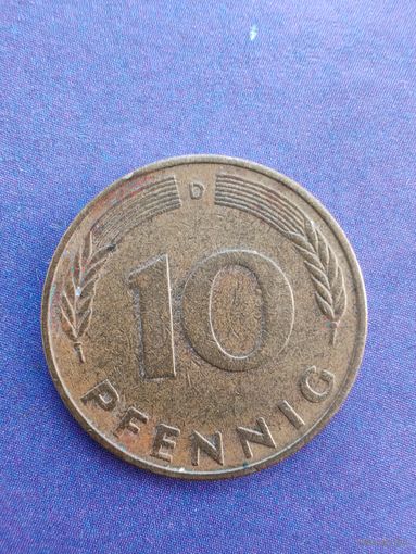 Германия ФРГ 10 пфеннигов 1976 D