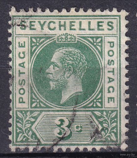 80.BrKSe. Великобритания. Колонии. Сейшельские острова. Георг V. Стандарт. 3C. 1912 г. Mi.#64.