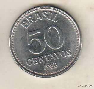 Бразилия 50 сентаво 1988