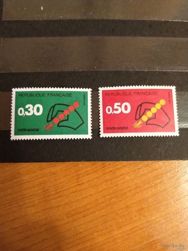 1972 Франция чистая полная серия клей MNH** введение почтовых кодов 1-11