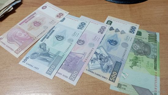 КОНГО ДР НАБОР 1000-500-200-100-50 ФРАНКОВ 2022 года 3