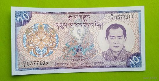 Банкнота 10 ngultrum Bhutan 2000 - 2001 P-22a