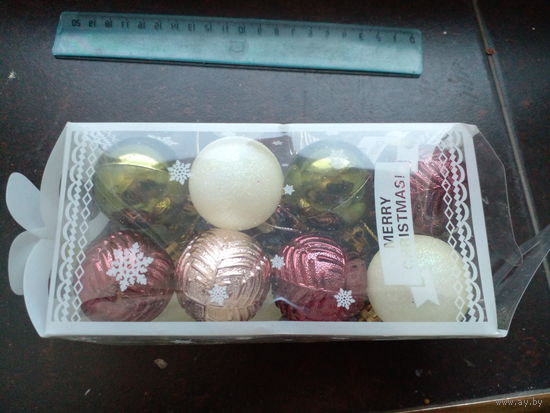 Набор 16 шариков новогодних на елку, НОВЫЙ