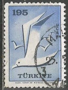 Турция. Авиа. Птицы. Чайка. 1959г. Mi#1666.