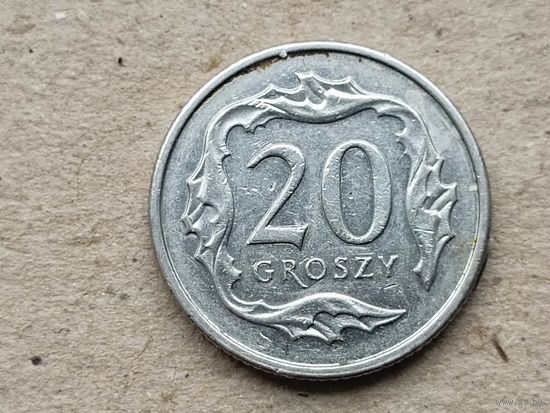Польша 20 грошей, 2017г. (U-обм)
