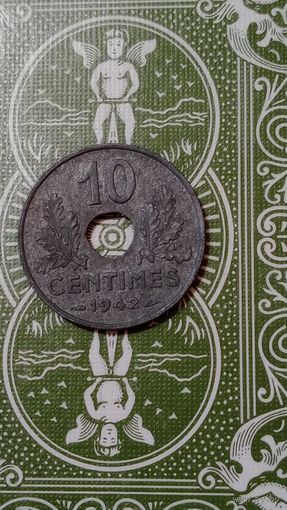 Франция 10 сантимов 1942
