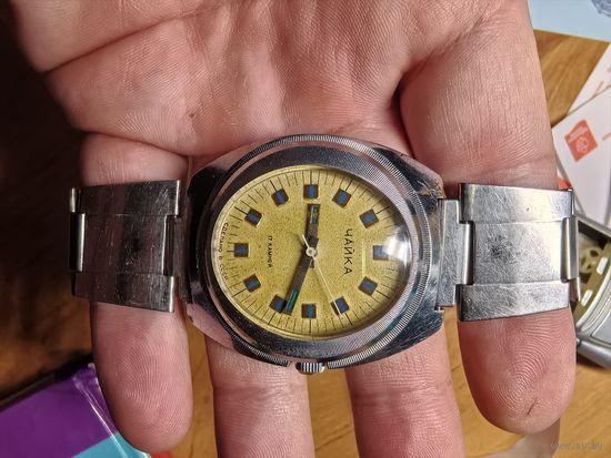 Часы ссср чайка яйцо, на ходу, стекло новое с хранения