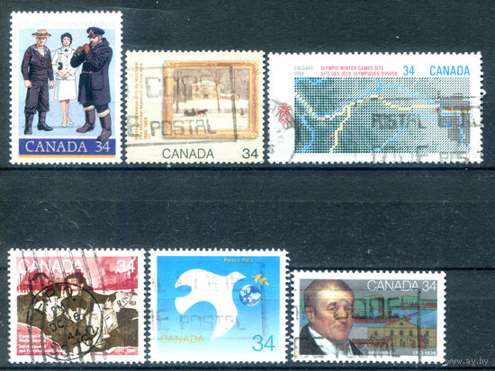 Канада - 1985-1986г. - полные серии - 6 марок - гашёные. #3-WB-70-KS-2