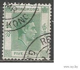 Гонконг. Король Георг VI. 1938г. Mi#141.