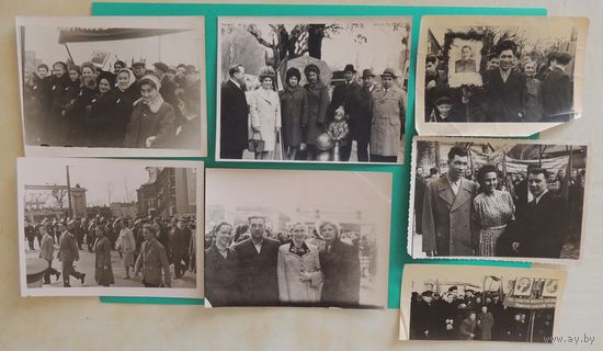 Фото "Праздник 1 мая, 7 ноября" Минск, 1950-е гг., 7 шт.