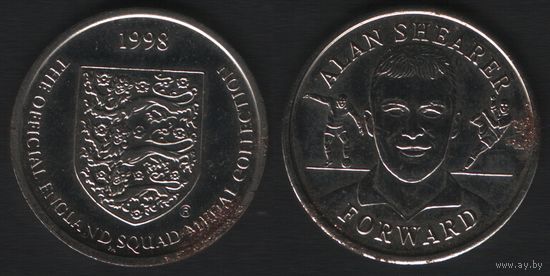 Official England Squad. Forward. Alan Shearer -- 1998 - The Official England Squad Medal Collection (f0