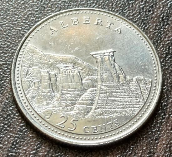 Канада 25 центов, 1992 Альберта    ( 1-5-2 )