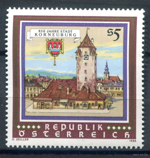 Австрия - 1986г. - 850 лет городу Корнойбург - 1 марка - полная серия, MNH [Mi 1840]. #3-WB-Z-1-28