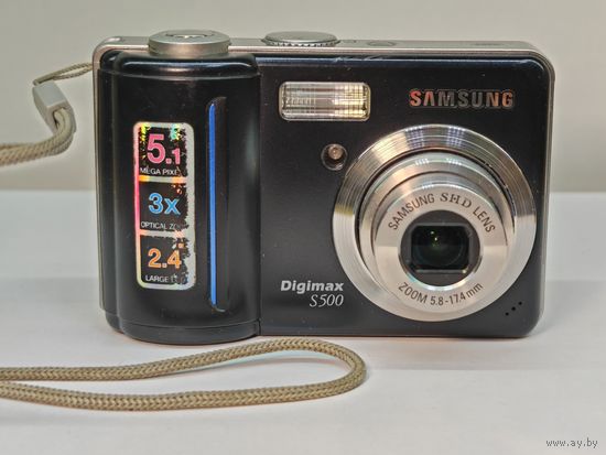 Фотоаппарат Samsung Digimax S500 (5.1 Мп.) Флешка 2 Gb/ всё работает. С Рубля