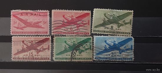 РАСПРОДАЖА. США. Авиапочта. Гаш.