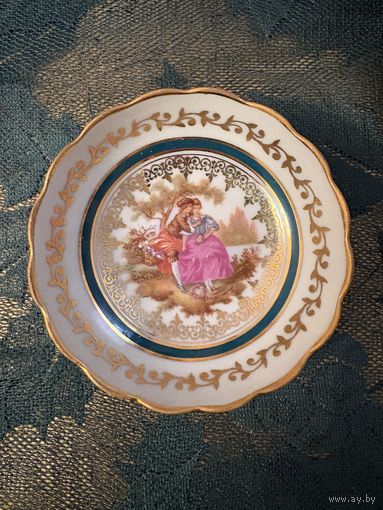Тарелочка мешочница на ножках Лимож Франция винтаж