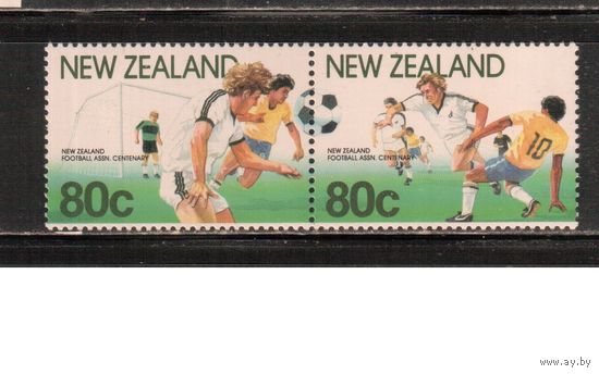Новая Зеландия-1991, (Мих.1158-1159) ** , Спорт, Футбол, (полная серия)