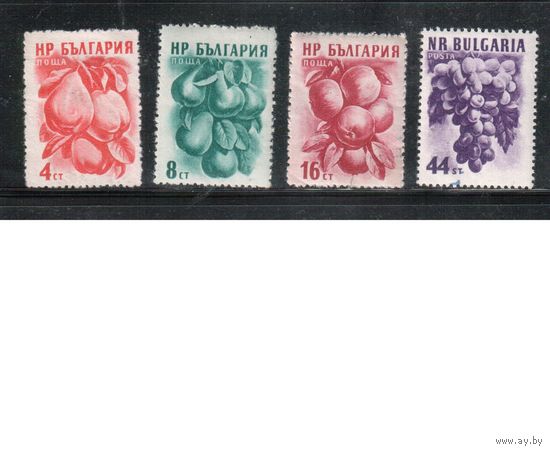 Болгария-1956, (Мих.982-985),   * (1 м - без клея) , Фрукты, (полная серия)