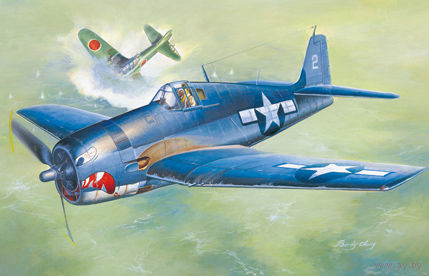 Хэллкэт (Hellcat) F6F-3, 1/72, FROG/NOVO F245,СССР