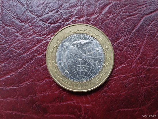 1000 лир Сан-Марино 2000 г.