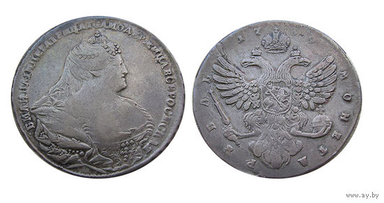 1 рубль 1739 Московский тип портрет Дмитриева
