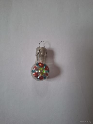 Елочная мини игрушка Шар с цветком из армянского набора Малютка