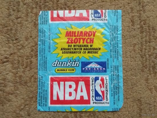 Обертка от жвачки "NBA"