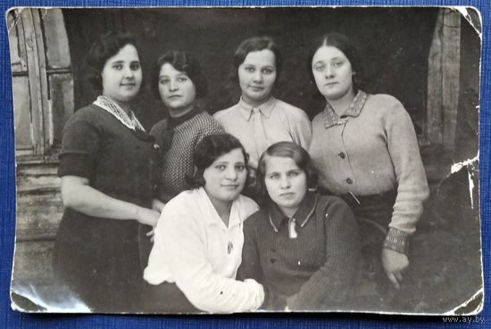 Фото группы женщин. Толочин. 1937 г. 9х14 см