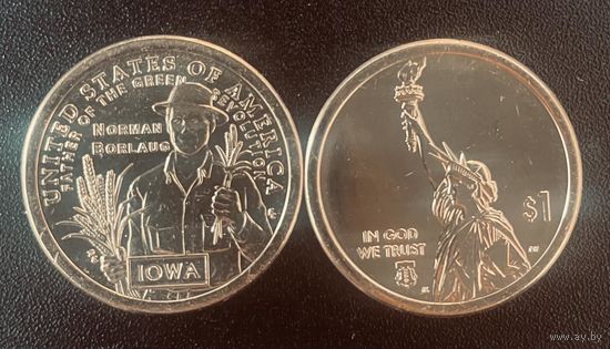 США 1 доллар 2026 Инновация 30 Айова Норман Эрнст двор P UNC