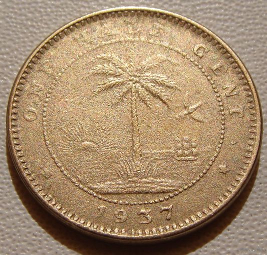 Либерия. 1/2 цента 1937 год KM#10 "Слон"  Тираж: 1.000.000 шт