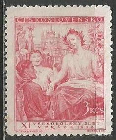 Чехословакия. Сокольский конгресс. Прага. 1948г. Mi#533.