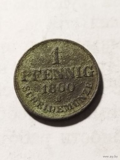 Германия Королевство Ганновер 1 пфенинг 1860