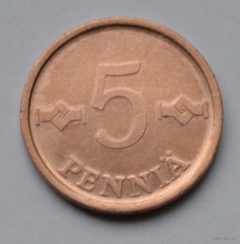 Финляндия, 5 пенни 1963 г.