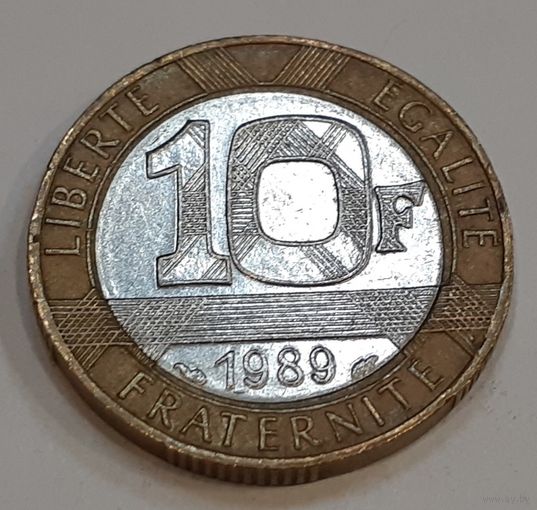 Франция 10 франков, 1989 (3-5-64)