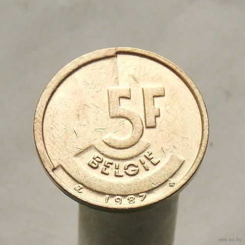 Бельгия 5 франков 1987 (Фламандская легенда BELGIE)